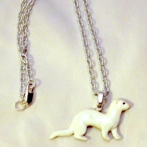 Dark Eyed White Ferret Necklace or DEW   734 - Picture 7 of 7